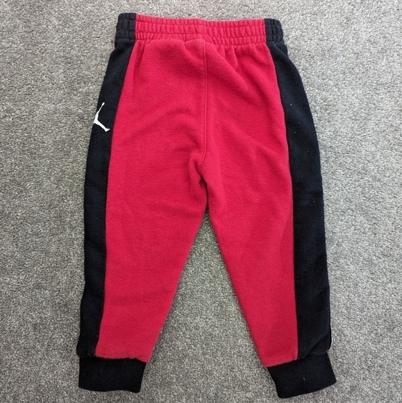 NIKE Air Jordan red and black cotton jogger sweatpants baby boy 18 months - Picture 3 of 5